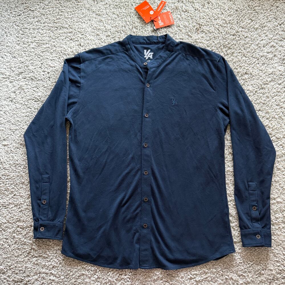Men's YoungLA Slim Fit Dress Shirts | Athletic Fitted Button Up, XL, NWT , Navy